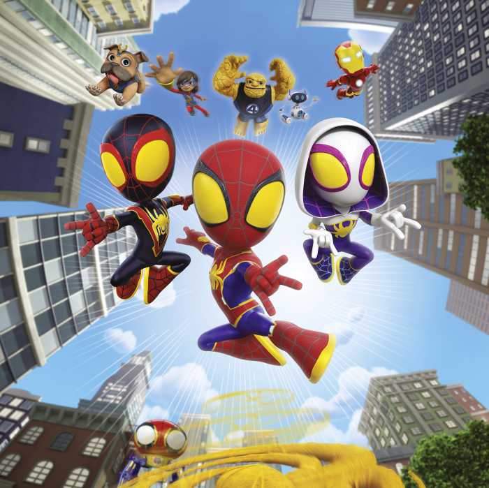 Photo murale intissé impression numérique Marvel Spidey and His Amazing Friends Web Spinners