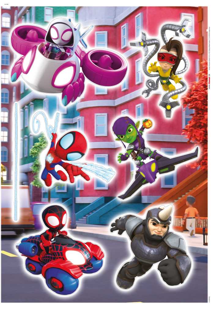 Sticker mural Spidey and His Amazing Friends Chasing