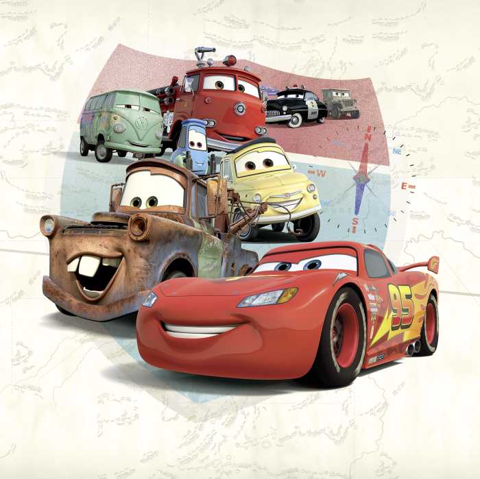 Photo murale intissé impression numérique Disney and Pixar Cars Open Road