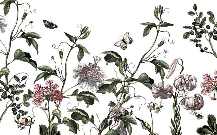 Photo murale intissé impression numérique Paradis de Papillons