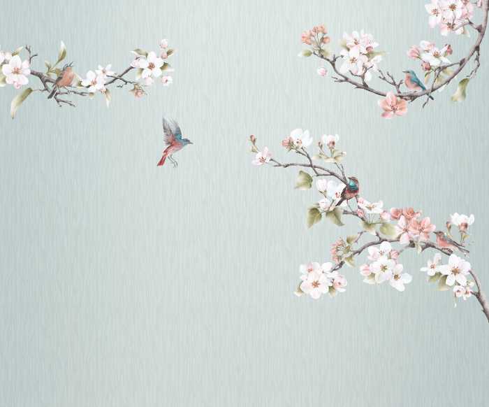 Photo murale intissé impression numérique Apple Blossom