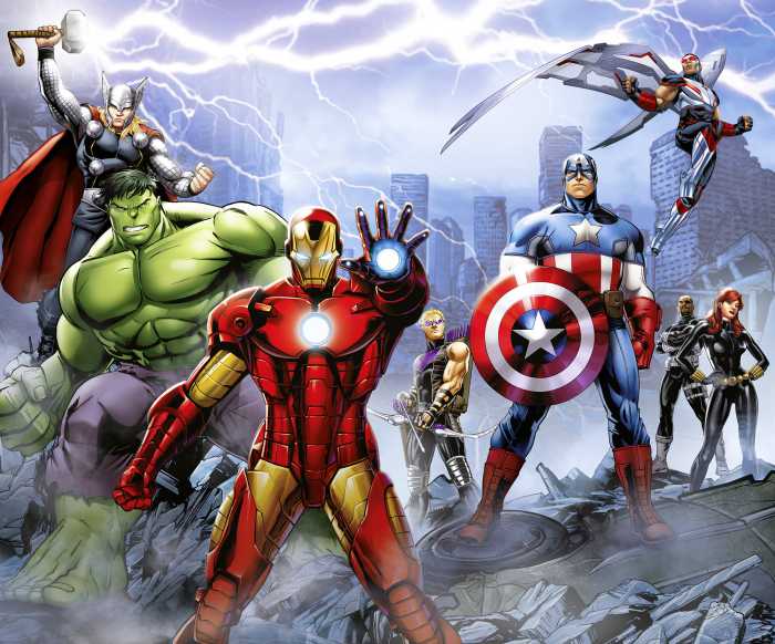 Photo murale intissé impression numérique Marvel Avengers Ultimate Warriors