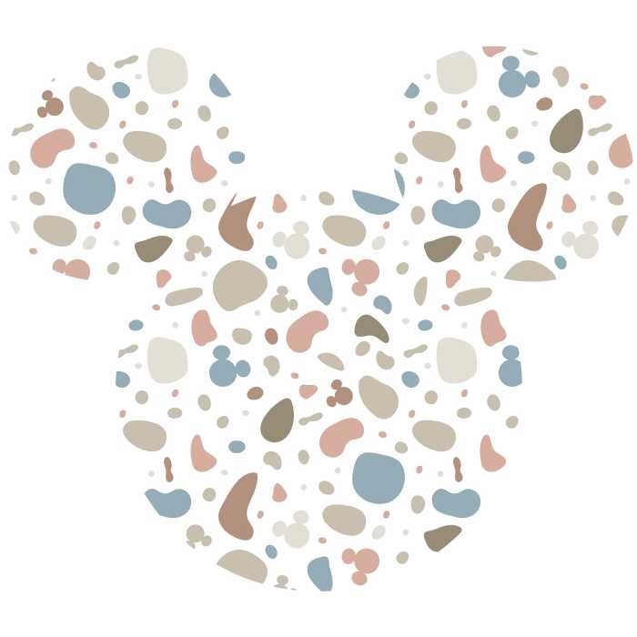 Sticker mural Mickey Head Terrazzo Bambino