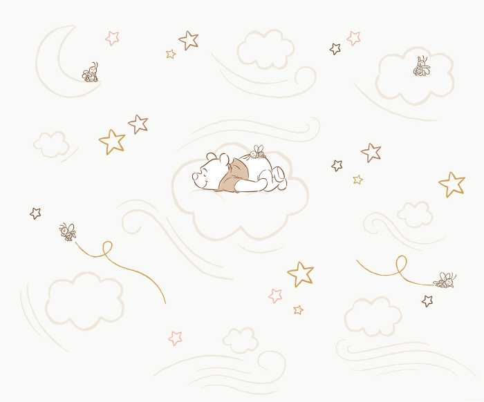 Photo murale intissé impression numérique Disney Winnie the Pooh Sleepy Little Bear