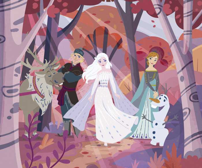 Photo murale intissé impression numérique Disney Frozen Forest Friendship