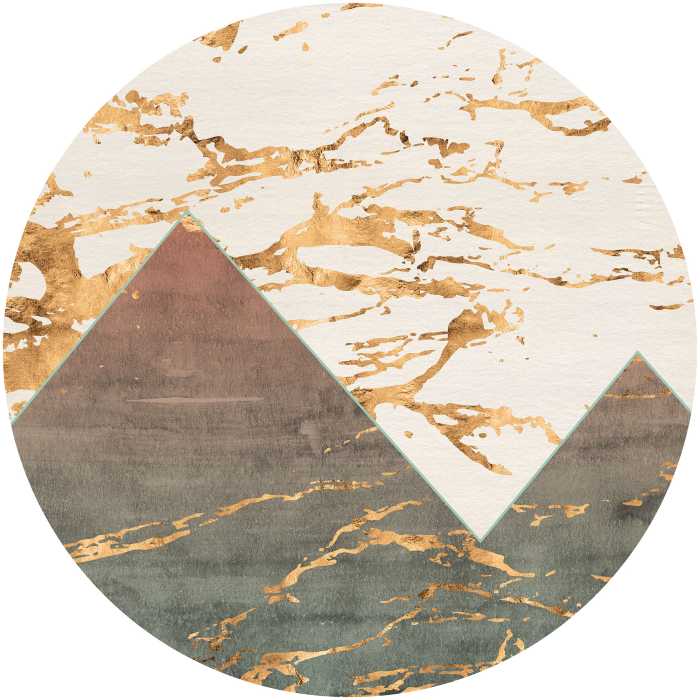 Photomural rond Precious Peaks