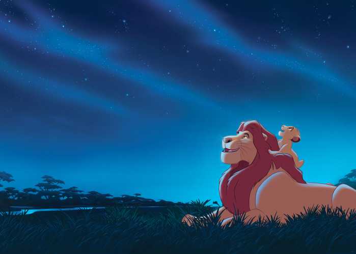 Photo murale intissé impression numérique Disney The Lion King Stargazing