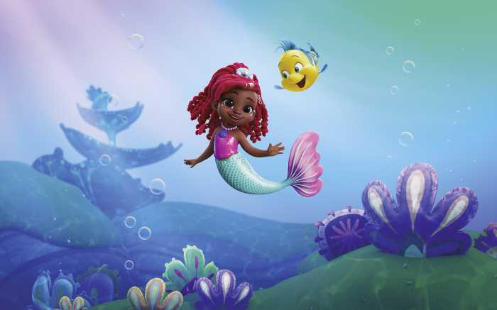 Photo murale intissé impression numérique Disney Ariel  Junior Friends