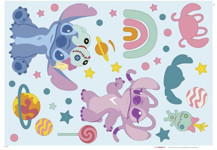 Sticker mural Disney Stitch World