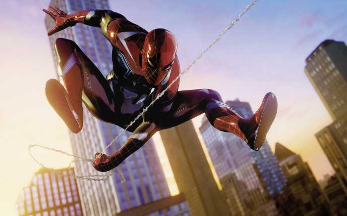 Photo murale intissé impression numérique Marvel Spider-Man Huge Jump