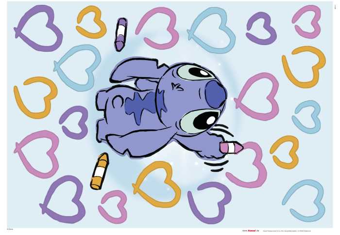 Sticker mural Disney Stitch Artist