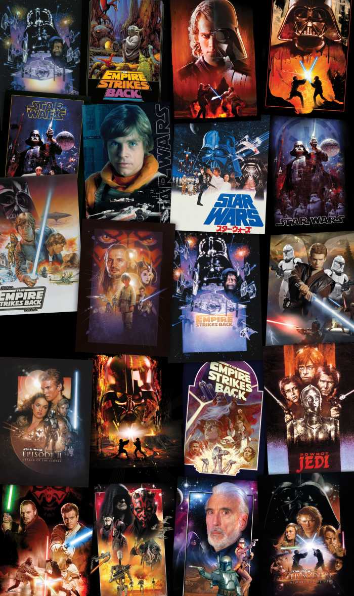 Panneau sur intissé  Star Wars Posters Collage