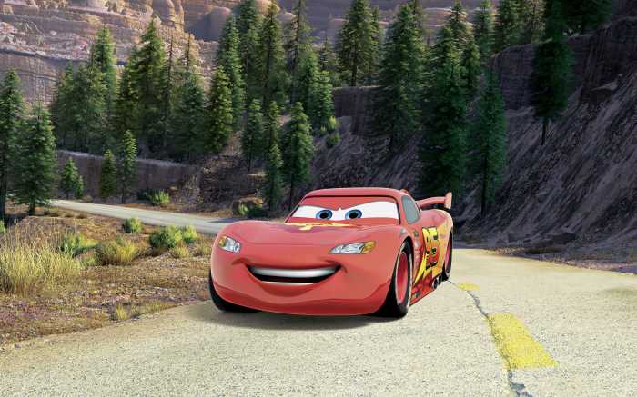 Photo murale intissé impression numérique Disney and Pixar Cars Every Road has a Story
