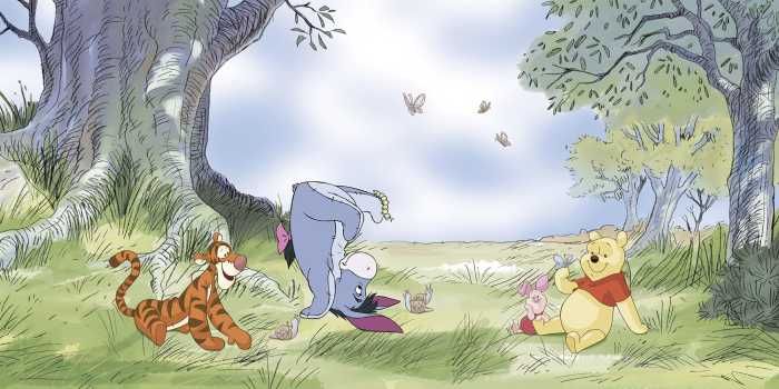 Photo murale intissé impression numérique Disney Winnie the Pooh Friendly Day