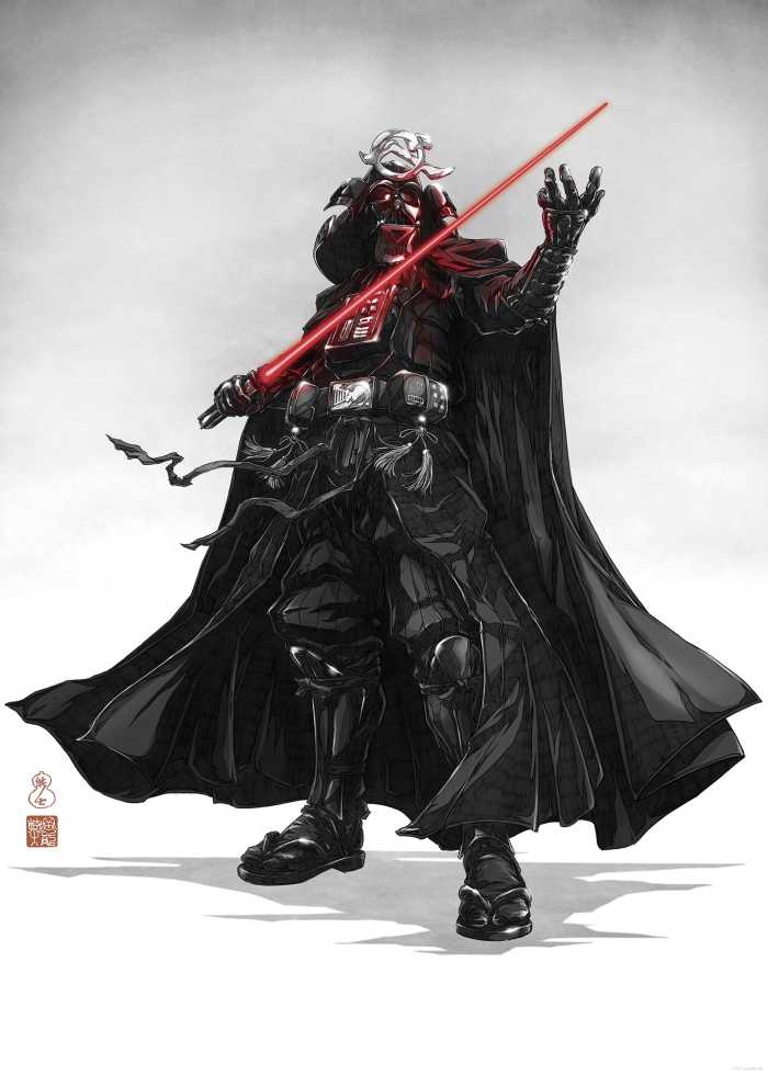 Affiche d'art Star Wars Vision Samurai Dark Lord