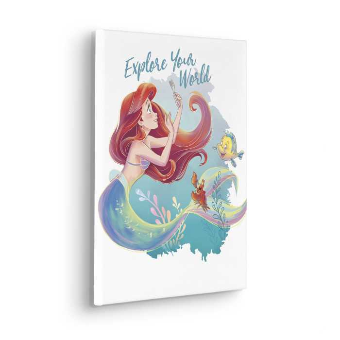 Toile Imprimé Disney Ariel Explore your World