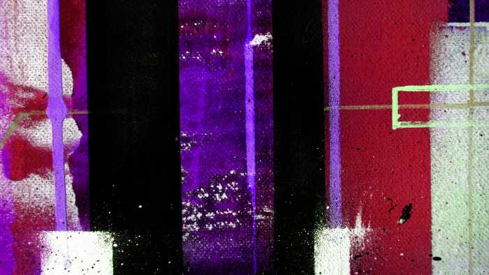 Photo murale intissé impression numérique Traces Drizzling black-purple