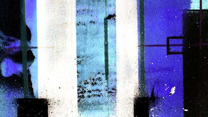 Photo murale intissé impression numérique Traces Drizzling blue