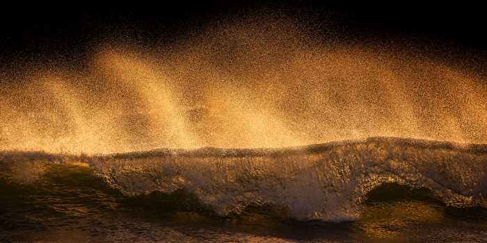 Panneau sur intissé  Golden Wave