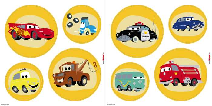 Sticker fenêtre Cars Ka-Chow Bubbles