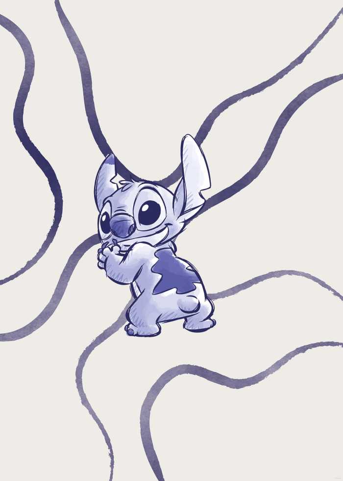 Affiche d'art Disney Lilo and Stitch Brave and Wild