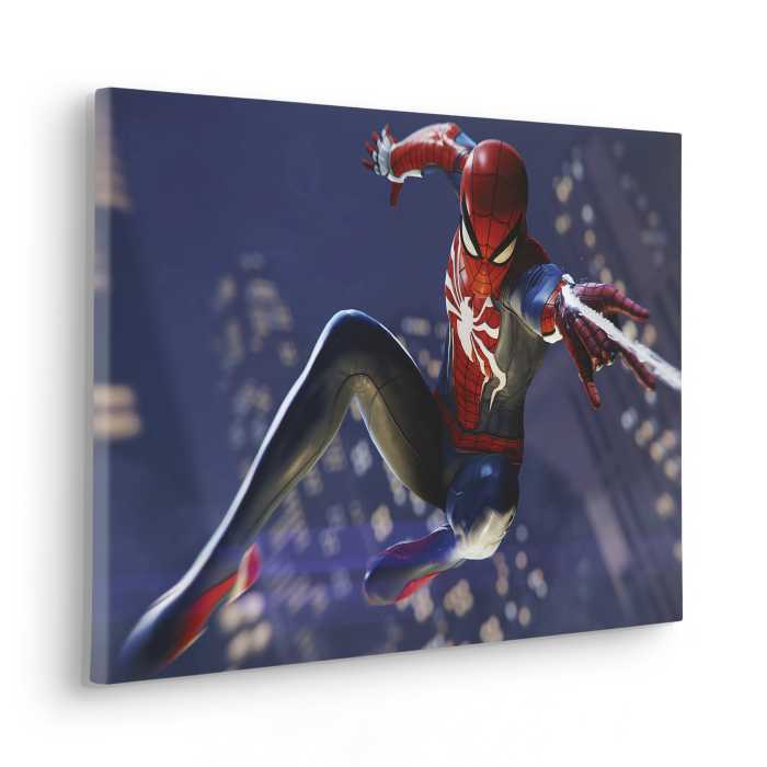 Toile Imprimé Marvel Spider-Man Web Shoot