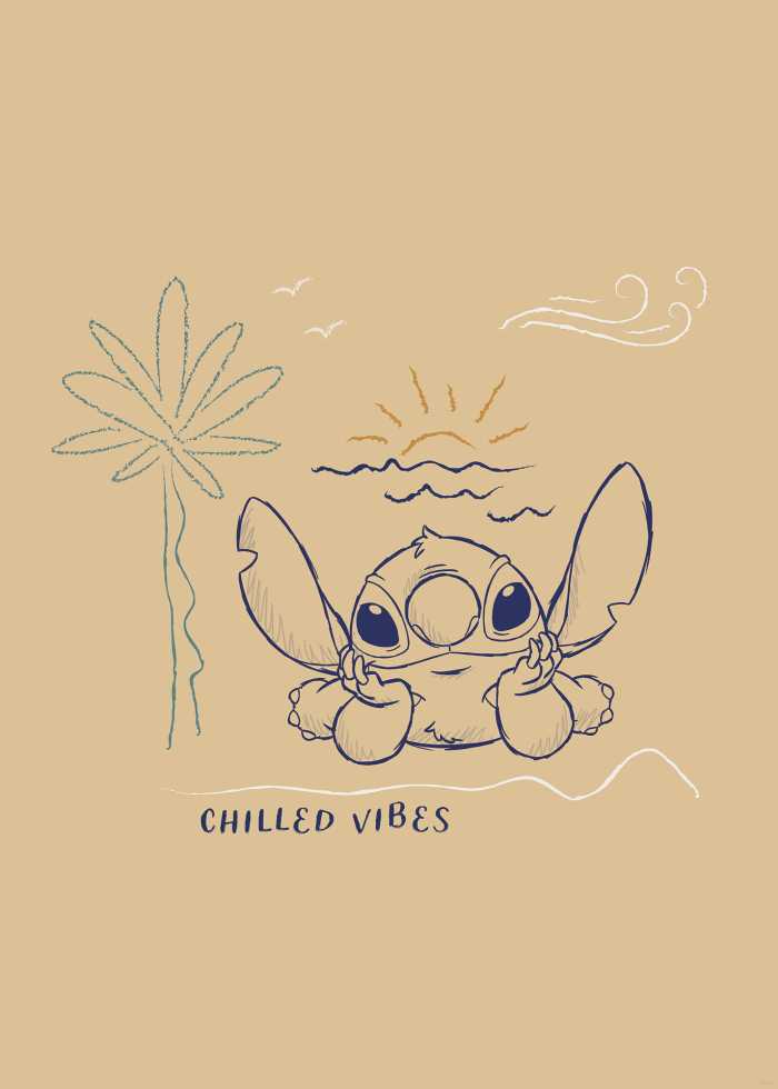 Affiche d'art Disney Lilo and Stitch Chilled Vibes