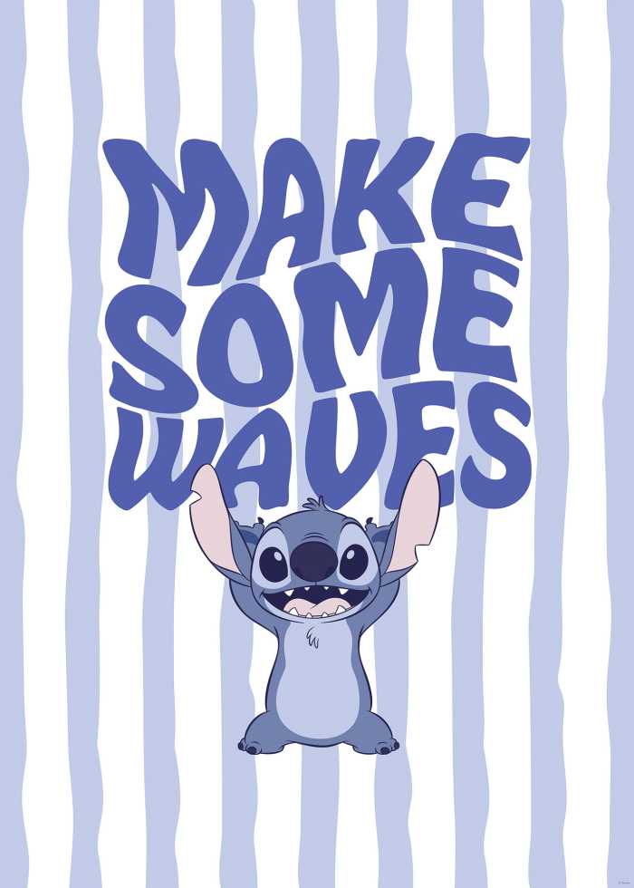 Affiche d'art Disney Lilo and Stitch Make Some Waves