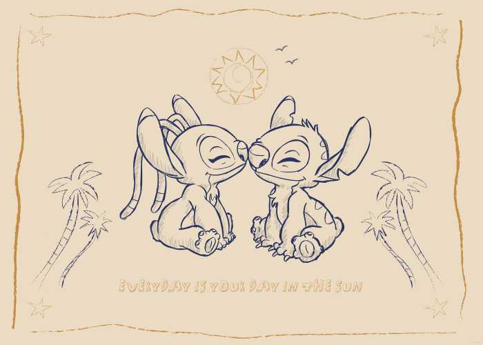 Affiche d'art Disney Lilo and Stitch Your Day in the Sun
