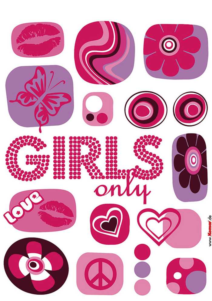Sticker mural Girls only
