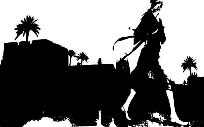 Photo murale intissé impression numérique Marrakech black-white