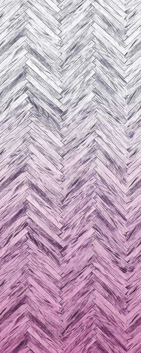 Panneau sur intissé  Herringbone Pink Panel