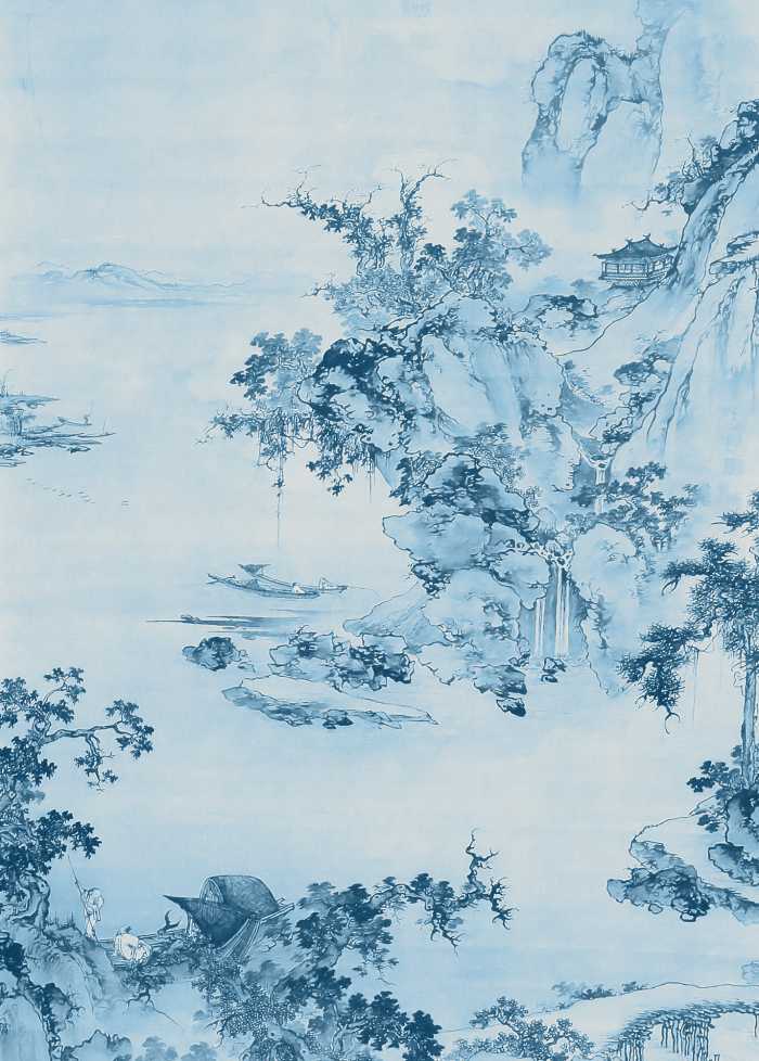 Photo murale intissé impression numérique Blue China