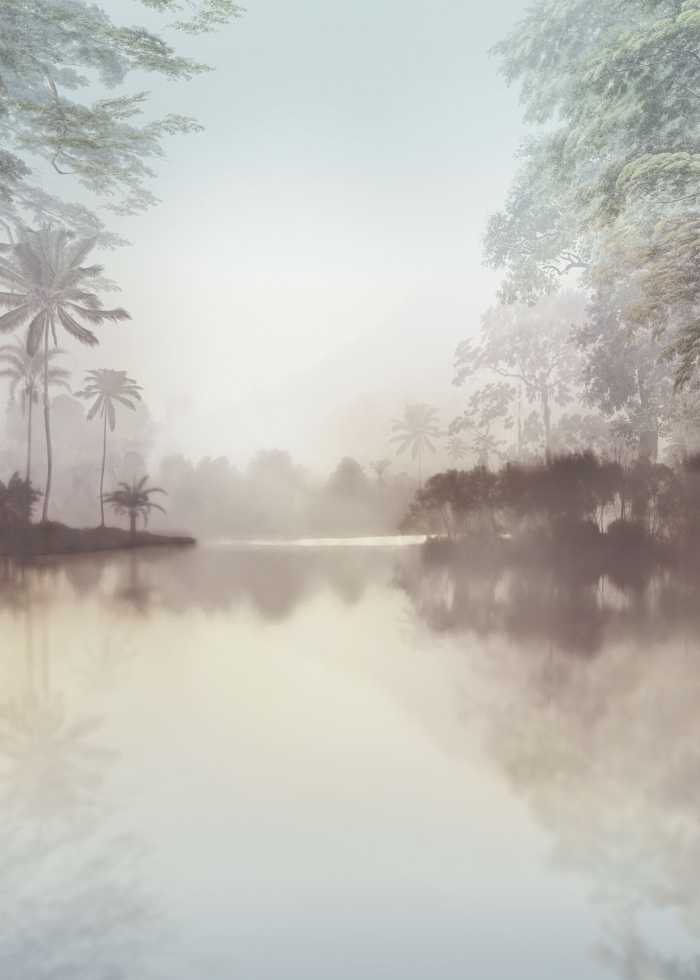 Photo murale intissé impression numérique Lac Tropical Pure