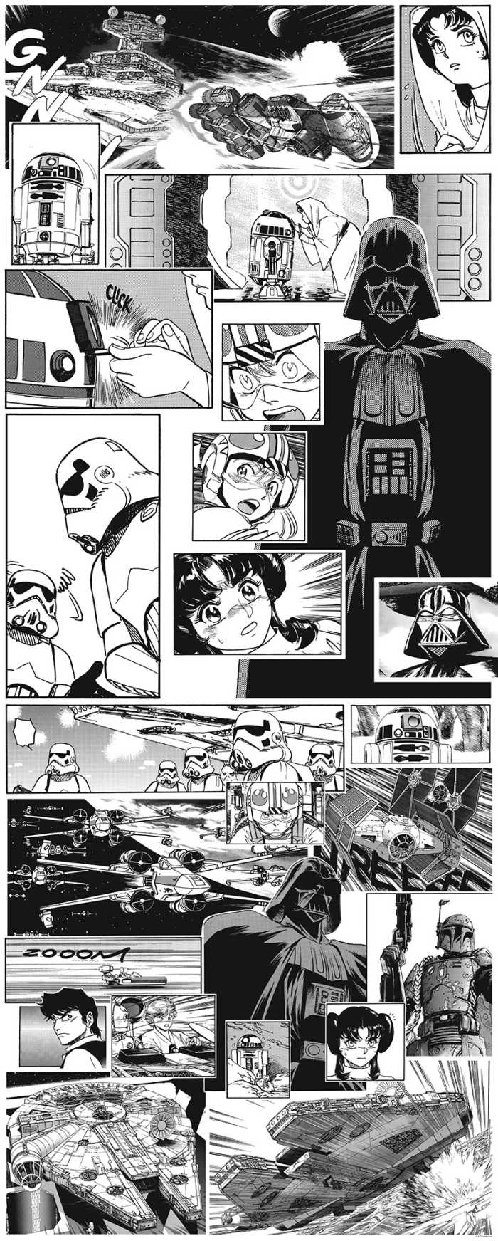 Photo murale intissé impression numérique Star Wars Manga Madness