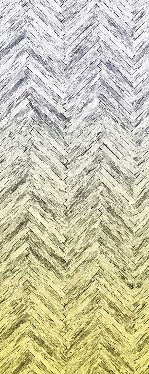 Panneau sur intissé  Herringbone Yellow Panel