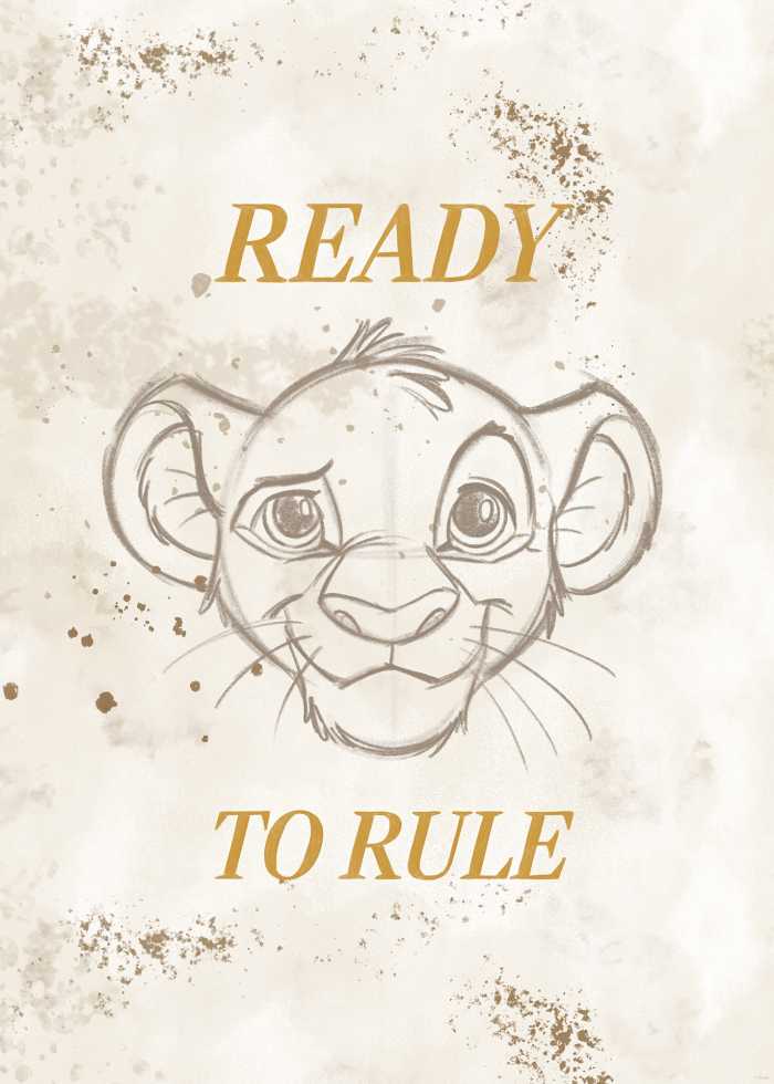Affiche d'art Disney The Lion King Ready to Rule