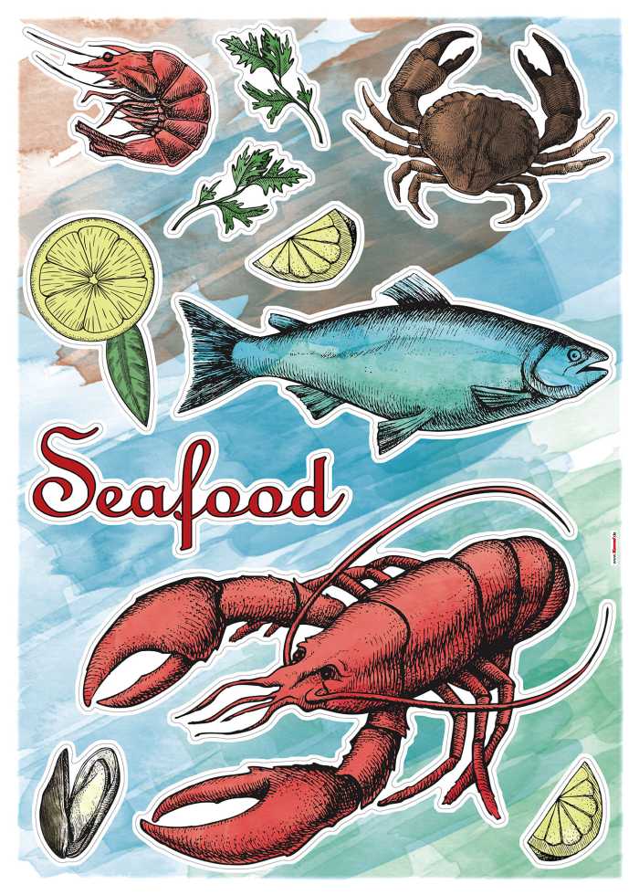 Sticker mural Seafood