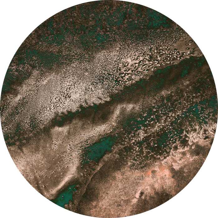 Photomural rond Cuivre
