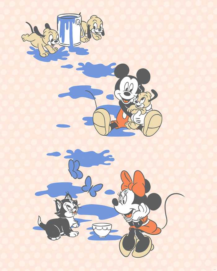 Photo murale intissé impression numérique Mickey Artsy Flow