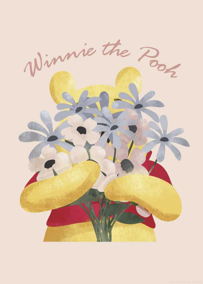 Affiche d'art Disney Winnie the Pooh Into The Blooms