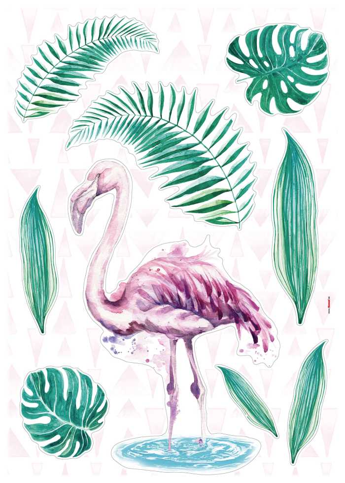 Sticker mural Flamingo