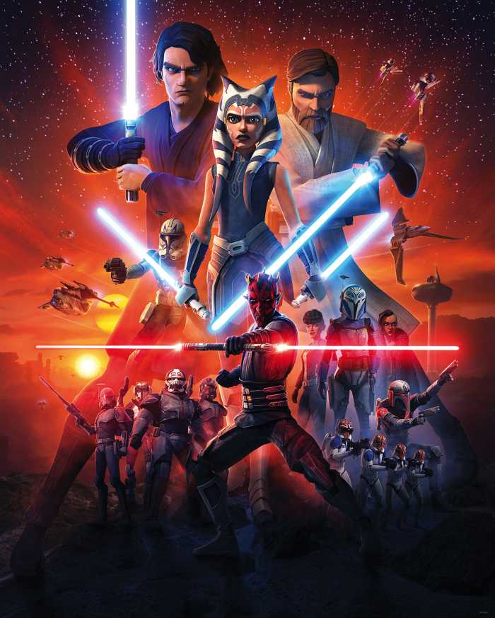 Photo murale intissé impression numérique Star Wars Clone Wars Mission