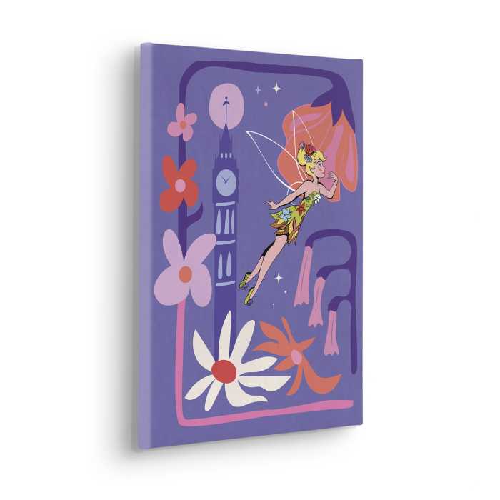 Toile Imprimé Disney Tinker Bell Flower City
