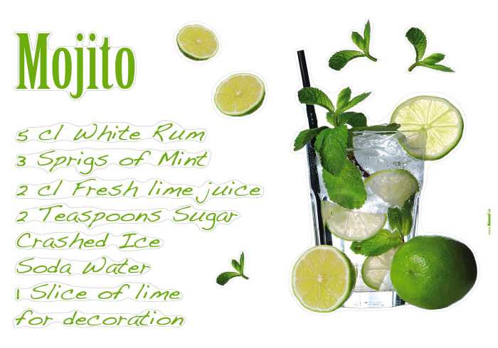 Sticker mural Mojito