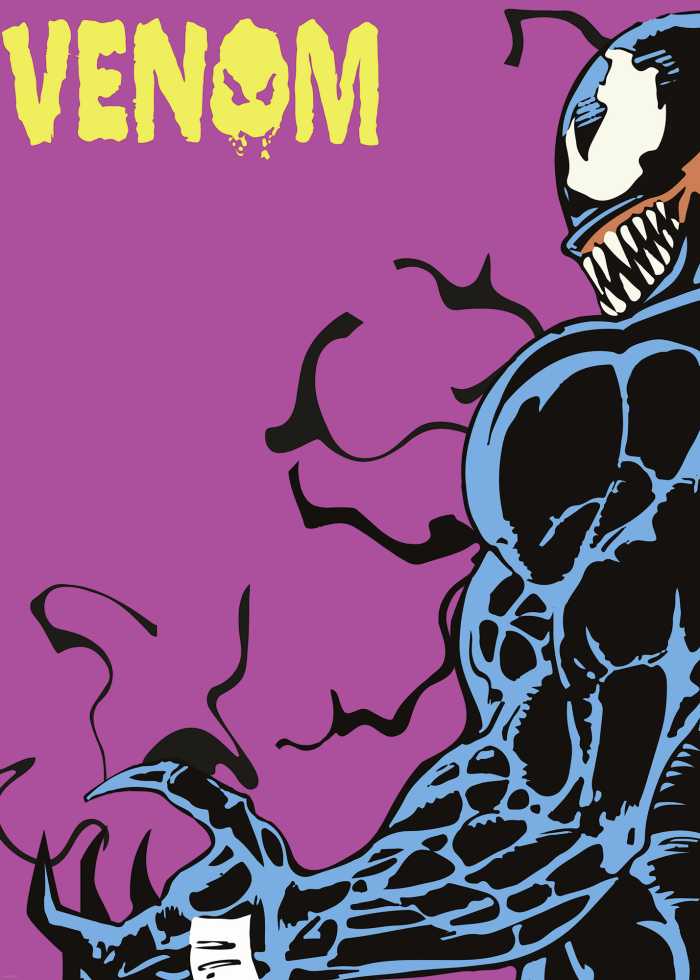 Poster d'art Marvel Venom Colourful Stare