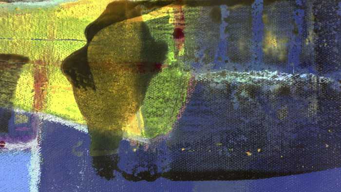 Photo murale intissé impression numérique Icecream Flying yelow-darkblue