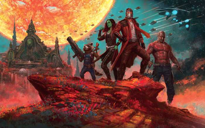 Photo murale intissé impression numérique Guardians of the Galaxy Panorama