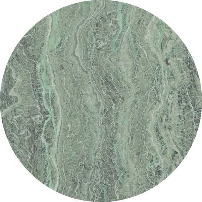 Murale ronde auto-adhésive intissée Green Marble