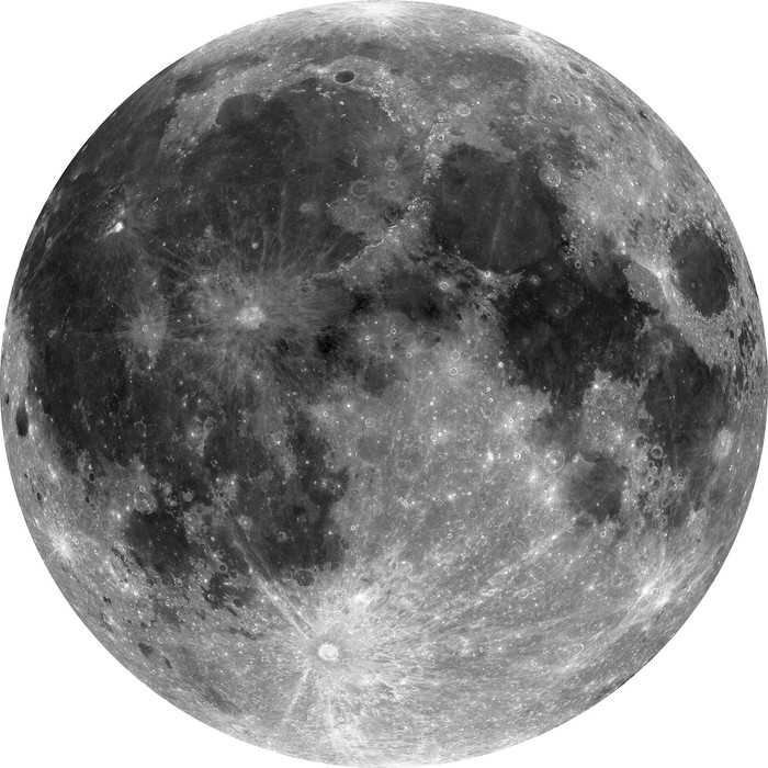 Murale ronde auto-adhésive intissée Moon